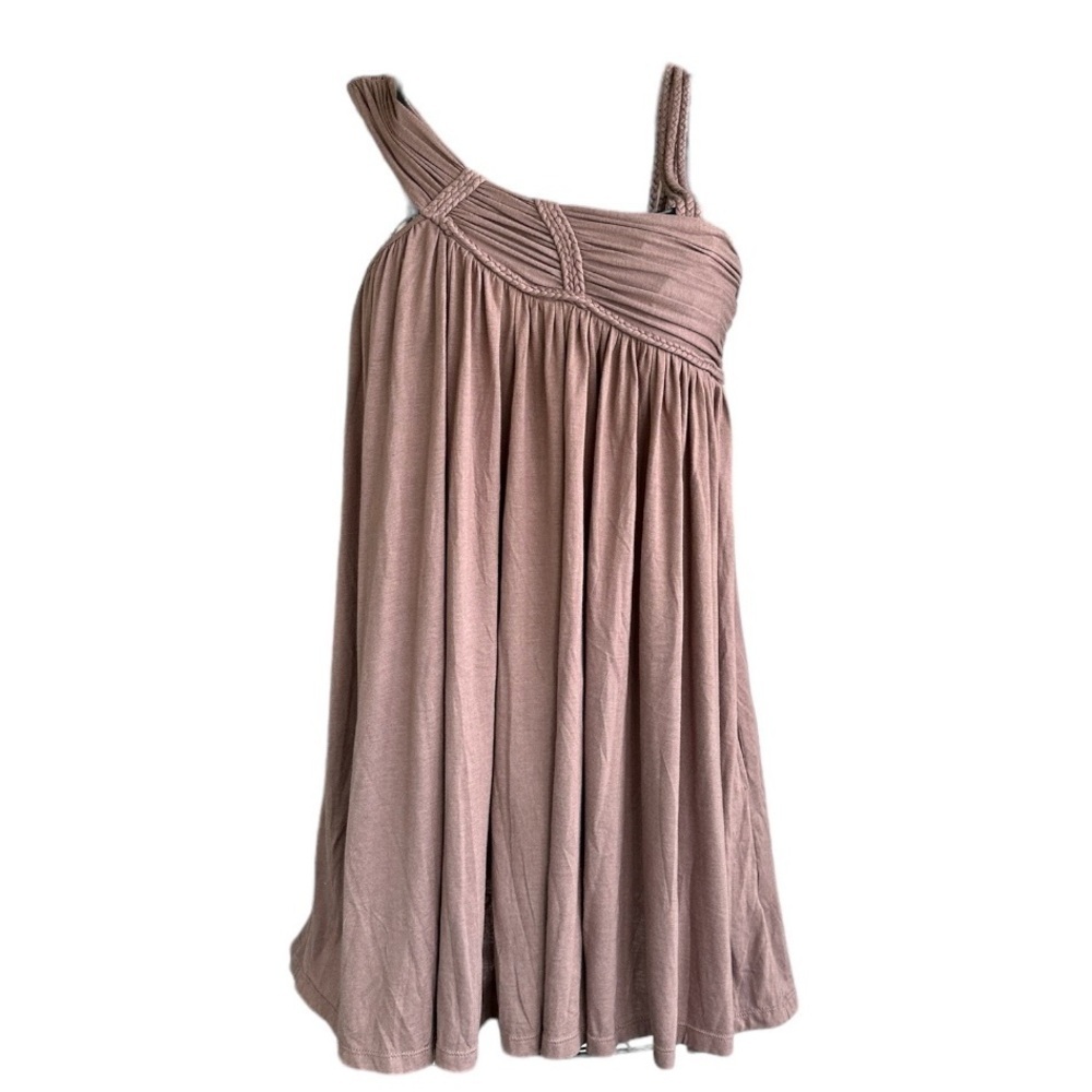 VALLEYGIRL, WOMENS TAUPE MINI DRESS. SIDE POCKETS. SIZE S/M
